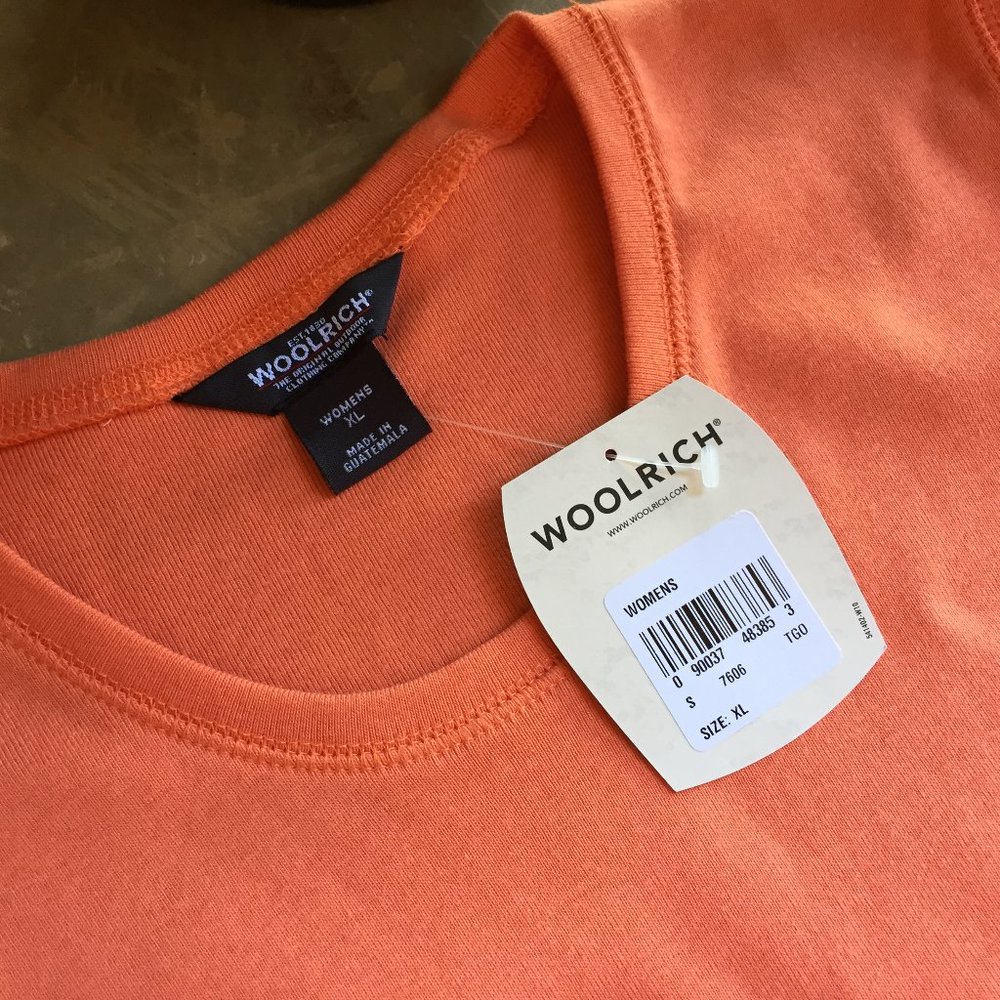 Woolrich Sleeveless Cotton Top in Orange NEW - Picture 8 of 8